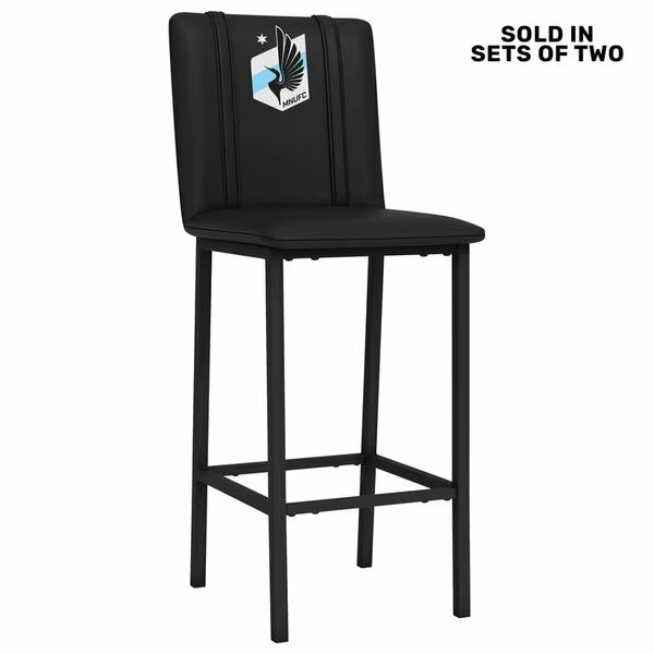 Bar Stool 500 with Minnesota United FC Logo, 2PK, Dreamseat, Mfr#: XZ500BSDBLK-PSMLS90170A